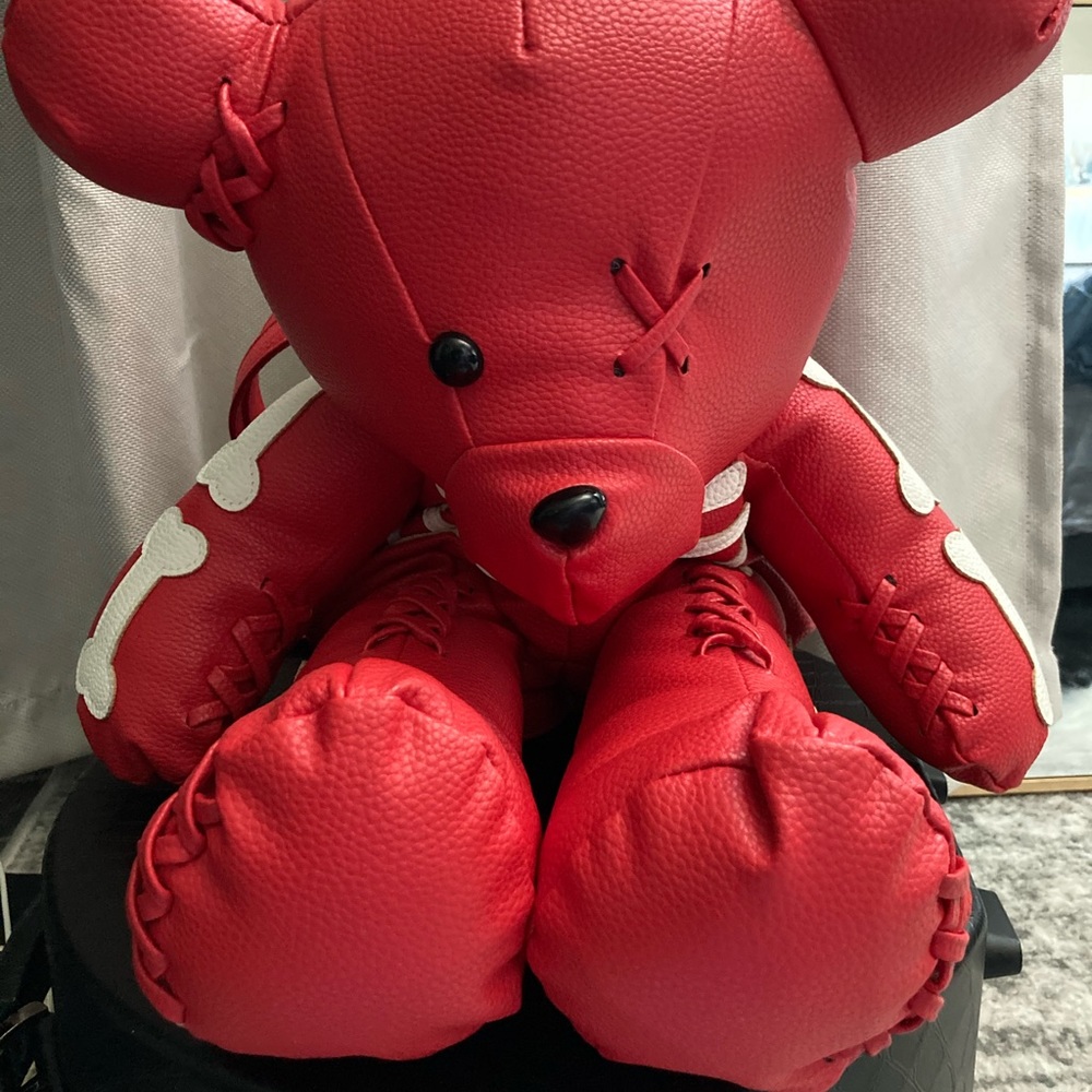 Red Skeleton Bear Small Backpack